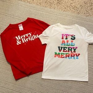 Target Kids' Red and White Festive Shirt Set